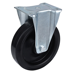 Ruedas fijas para cargas pesadas con rueda de goma elástica negra del fabricante de China
