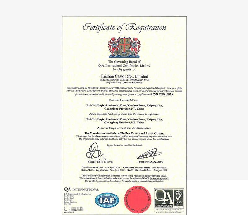 Castor Production Quality Assurance